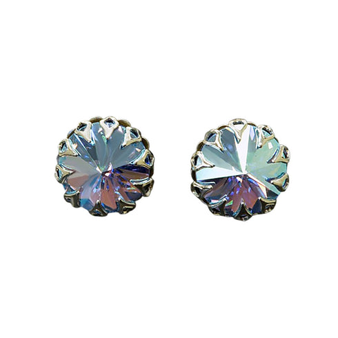 Auskarai "Vintāžš (Šviesiai safyro blizgesys)" su Swarovski™ kristalais